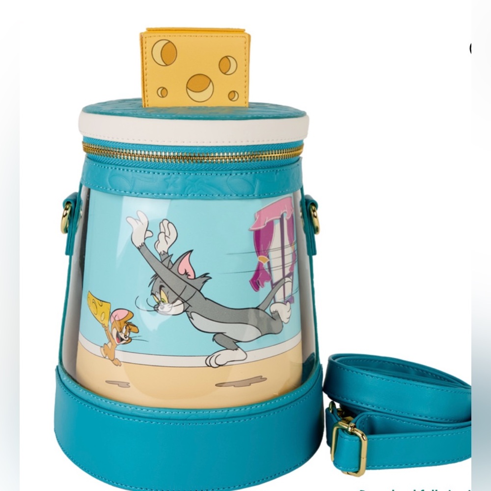 NWT Loungefly Warner Brothers Tom and Jerry Blue Cylinder Bag crossbody bag